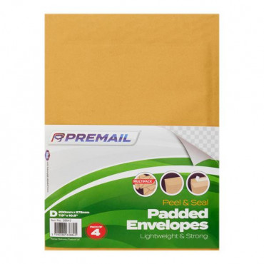 Premail Pkt4 Size D Padded Envelopes