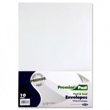 Envelopes White A4 Pk10