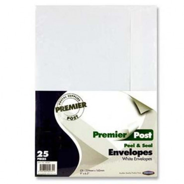 C5 Envelopes Pk 25 White