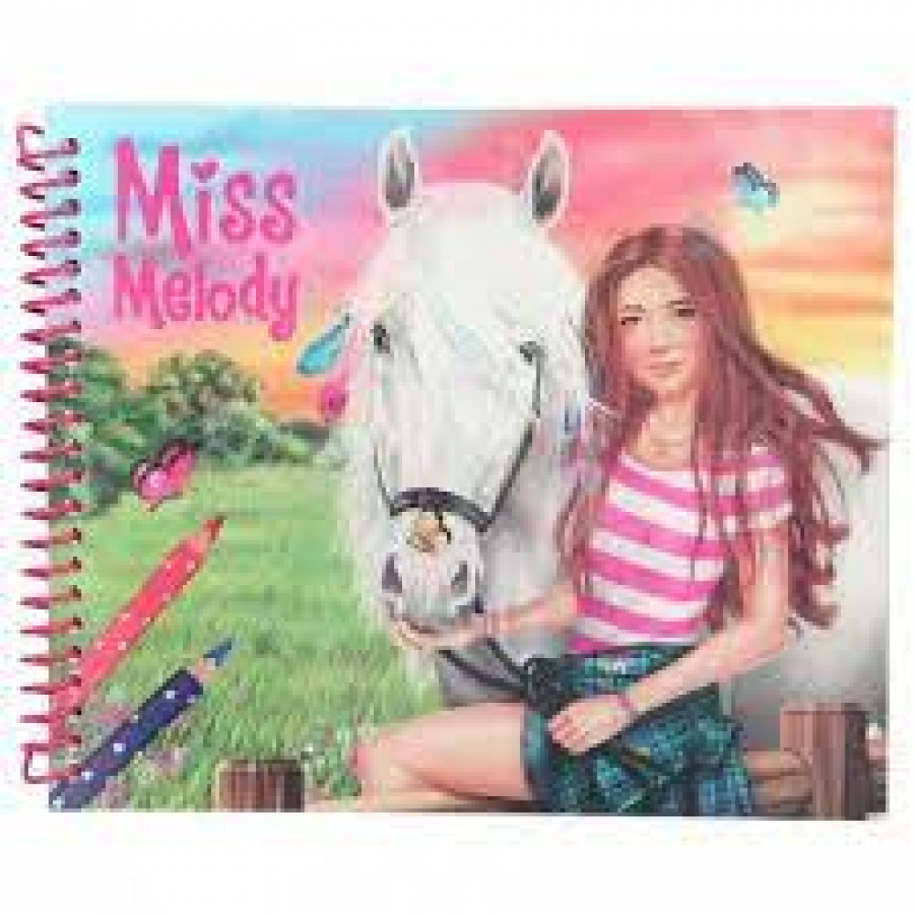 MISS MELODY COLOURING BOOK WITH ANIMALS