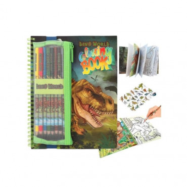 Dino World Colouring Book with Colouring Pencils