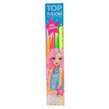 TOP MODEL COLOURING PENCILS NEON PK4