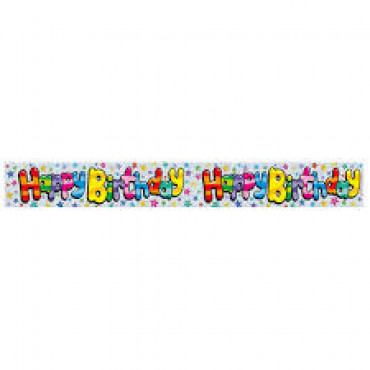 Birthday Banner 9Ft Holographic