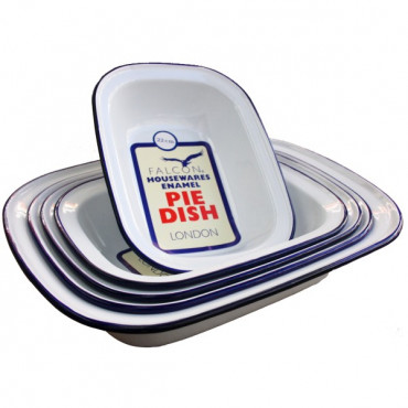 Enamel Pie Dish 18Cm Oblong