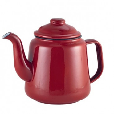 Enamel Teapot Red 14Cm
