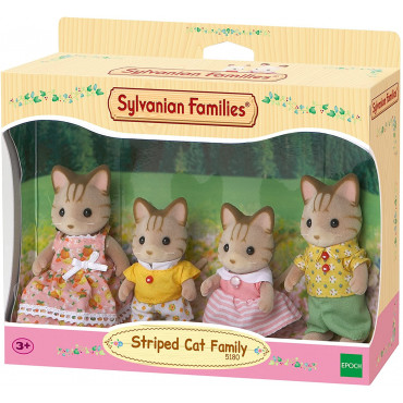 Sylvanian Striped Cat Family