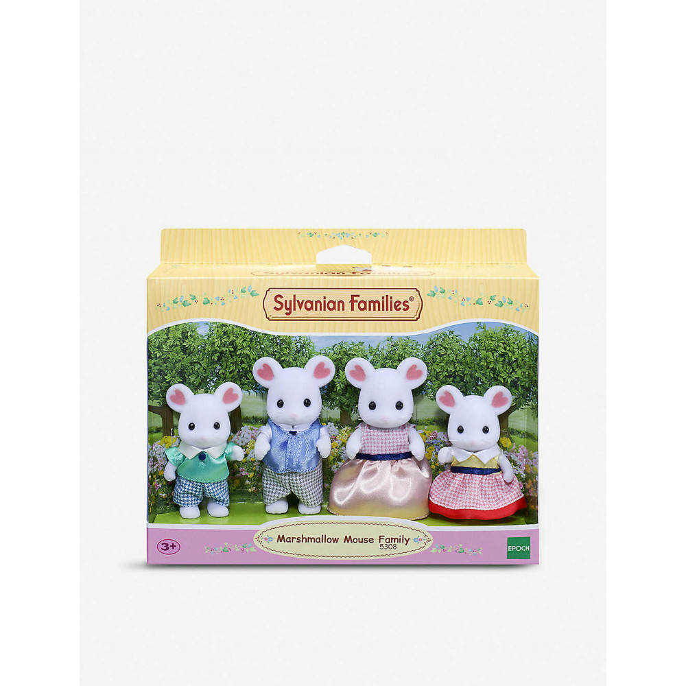 Sylvanian Marshmallow Mouse Family