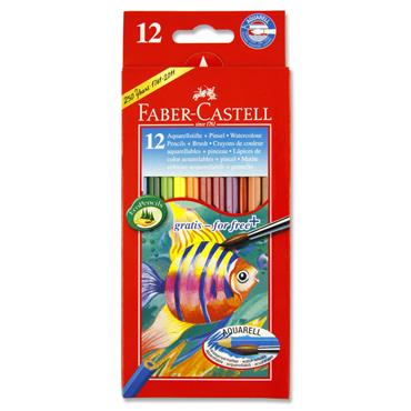 Water Colour Pencils With Brush Pk12