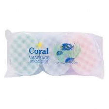 Coral Massage Sponge 3pk