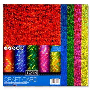 A4 Craft Card Holographic 220Gsm 10Pk