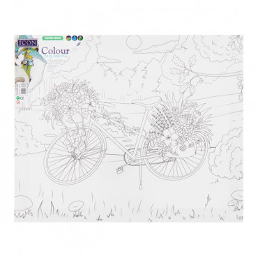 Icon 300x250mm Colour My Canvas - Country Bike