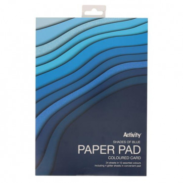 A4 180gsm Paper Pad 24 Sheets - Shades Of Blue