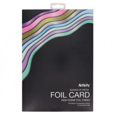 A4 220gsm Foil Card 16 Sheets - Shades Of Pastel