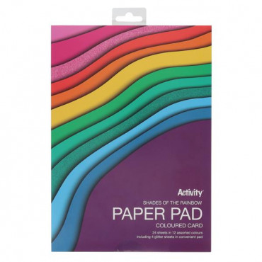 A4 180gsm Paper Pad 24 Sheets - Shades Of Rainbow