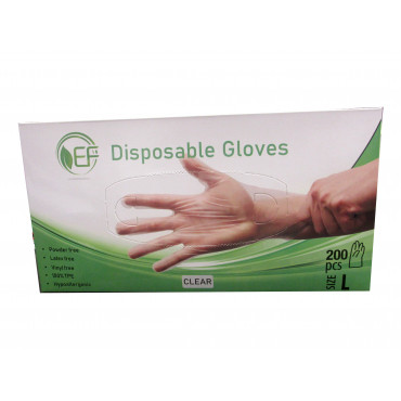 EF DISPOSABLE GLOVES LARGE PK5