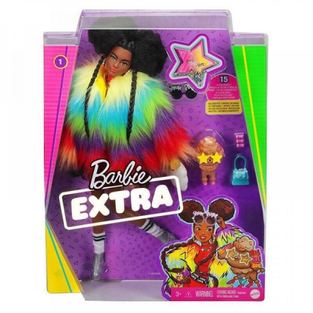 Barbie Xtra Rainbow Coat Doll