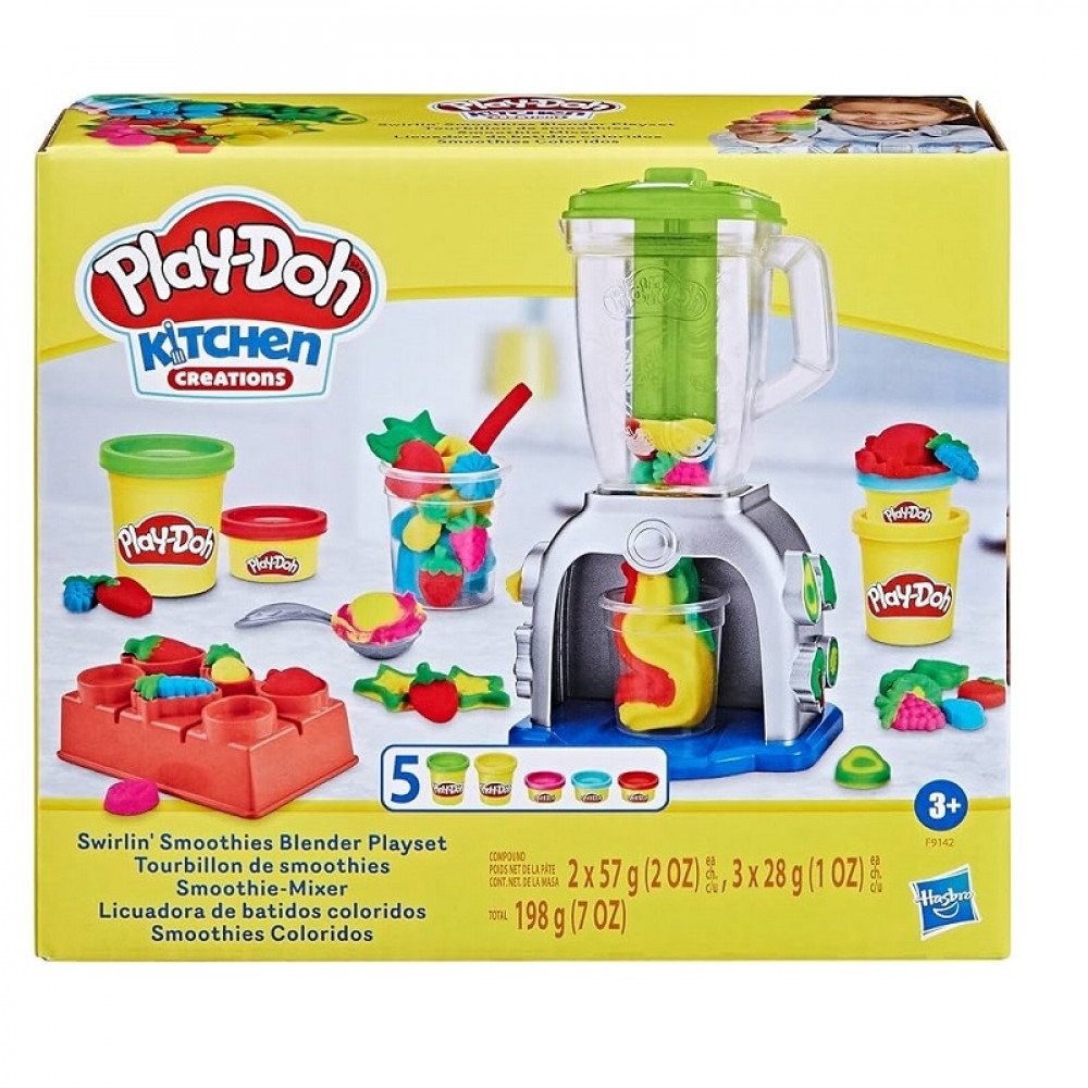 PLAYDOH SWIRLIN SMOOTHIES BLENDER PLAYSET