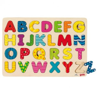 Wooden Alphabet Puzzle With Pick