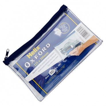 Helix Oxford 8x5 Clear Pencil Case