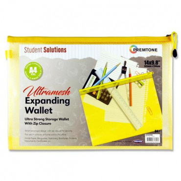 Mesh Wallet B4+ Expanding Mesh Wallet Yellow