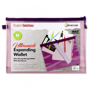Mesh Wallet B4+ Expanding Mesh Wallet Purple