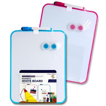 Magnetic Whiteboard 2 Colours Assorted Single