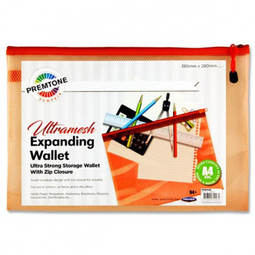 Mesh Wallet B4+ Expanding Mesh Wallet Orange