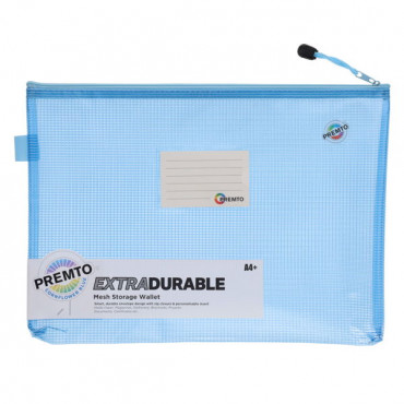 A4+ Extra Durable Expanding Mesh Wallet blue