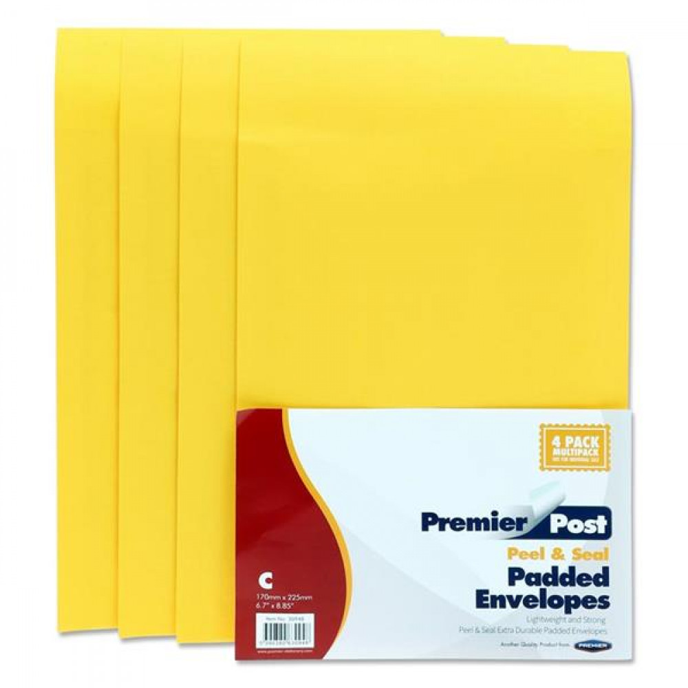 Premier Post Pkt.4 Size C 170x225 Padded Envelopes