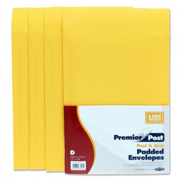 Premier Post Pkt.4 Size D 200x275 Padded Envelopes