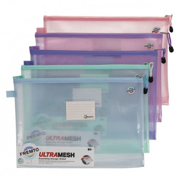 B4+ Ultramesh Expanding Storage Wallet pastel asst