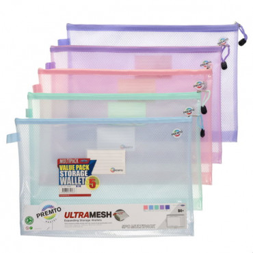 B4+ Ultramesh Expanding Storage Wallet 5 Asst