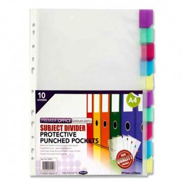 A4 Punched Pockets With Divider