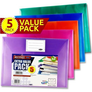 Button Wallet Pk 5 Coloured