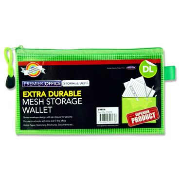 Dl Extra Durable Mesh Storage Wallet Green