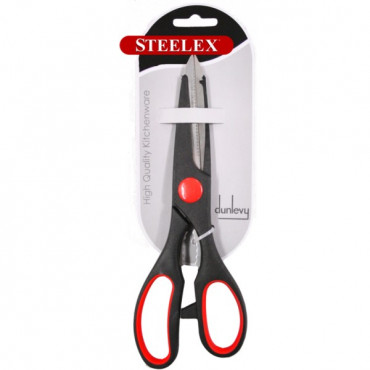Kitchen Scissors 8inch Black and Red