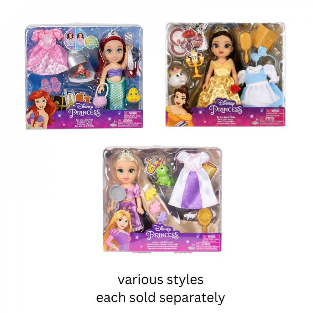 Disney Princess Petite Dolls Extra Fashion Asst.