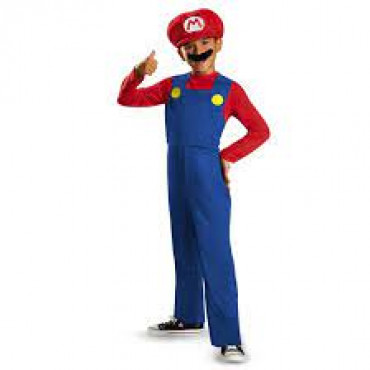 Mario Children's Fancy Dress (Small - Age 7-8)