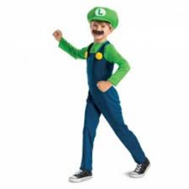Luigi Children's Fancy Dress (Small - Age 4-6)