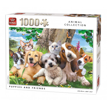 Puppies and Friends 1000 Piece Puzzle