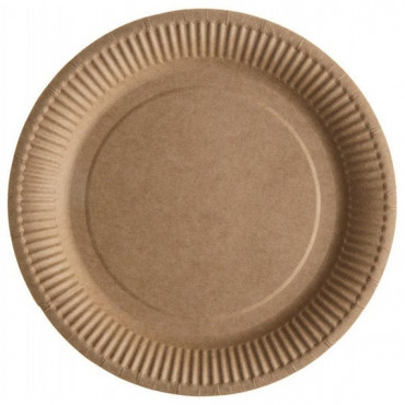 Kraft Paper Plates 26cm 10pkt Composta
