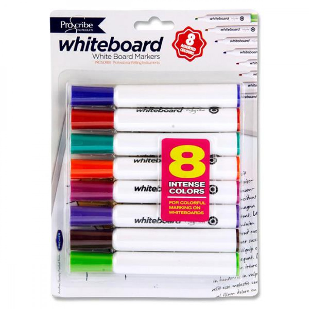 8 Dry Wipe Whiteboard Markers Proscribe