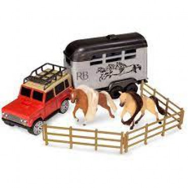 ROYAL BREEDS  TRAVEL TRAILER W 2 HORSES