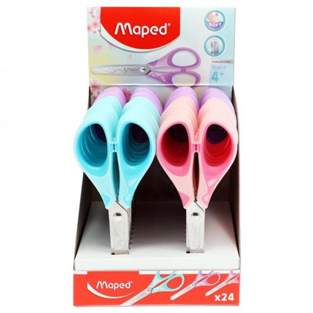 Soft Grip Pastel Scissors with cm- Assorted Colour