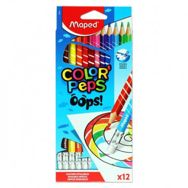 Maped Box 12 Color'peps Erasable Colouring Pencils