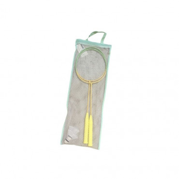 2 PLAYER BADMINTON SET IN MESH ZIPPER BAG
