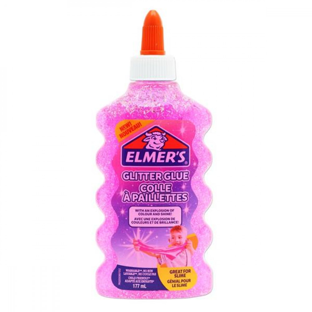 Glitter Slime Washable Glue- 177Ml Pink