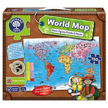 WORLD MAP PUZZ & POSTER
