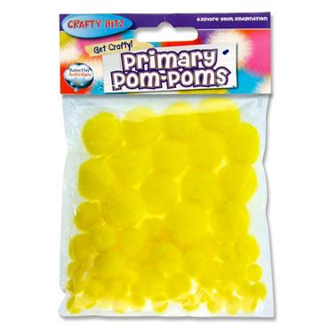 Primary Pom Poms Yellow