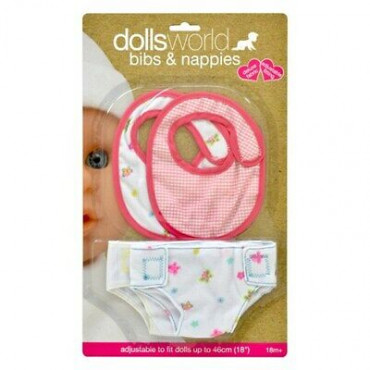 Dolls World Bibs And Nappies
